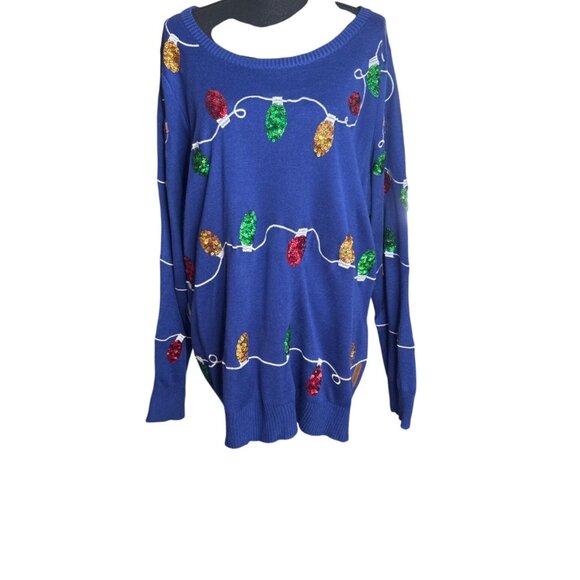 Tipsy Elves Women's Christmas Lights Plus Size Ugly Christmas Sweater XXL - Picture 1 of 12